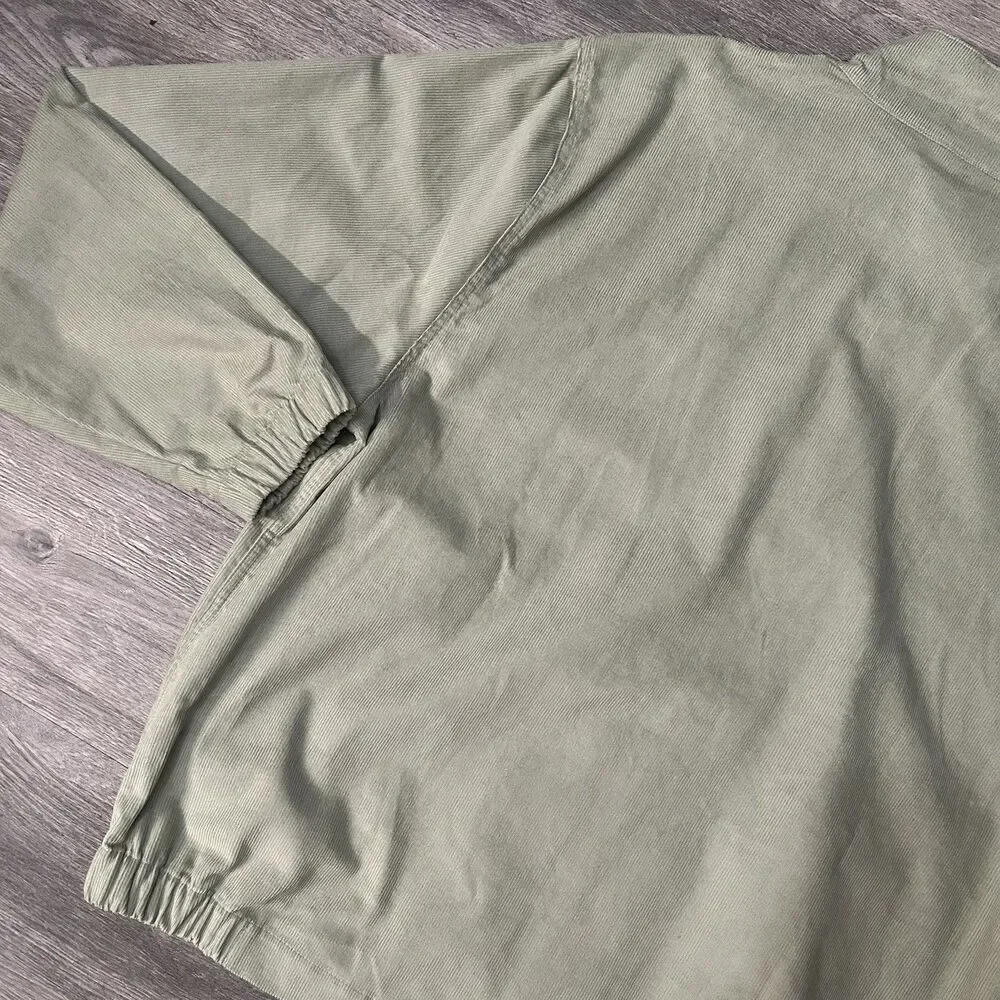 Nike Sportswear Club Corduroy Harrington Jacket Full Zip Large Green FZ0631-370 - Picture 5 of 9